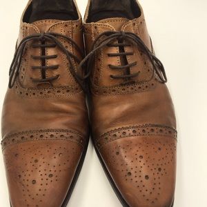 Giorgio Brutini Light Tan Hand Painted Genuine Leather Oxford Shoes 249814
